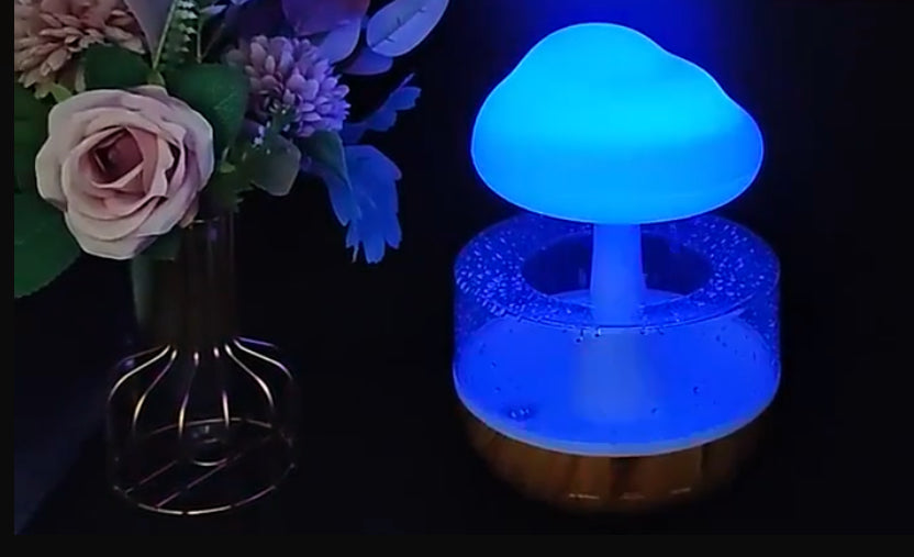 Mushroom Rain Cloud Humidifier with 7-Color LED Night Light