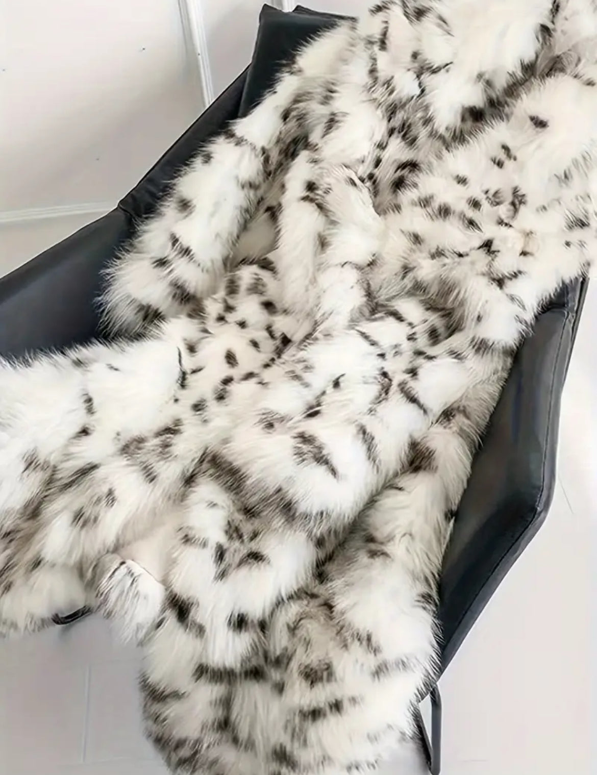 Faux Fur Open Front Coat, Elegant Long Sleeve Winter Warm Outerwear, Posh 💋 Mommies Collection