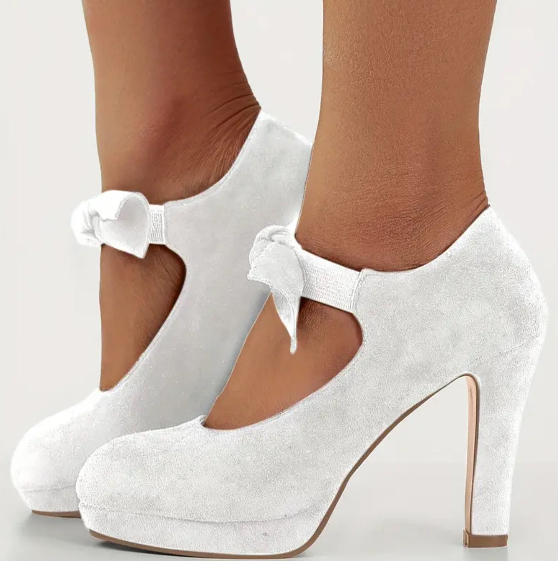 “Bowknot Glamour” Backless, with Comfortable Platform Chunky Heels