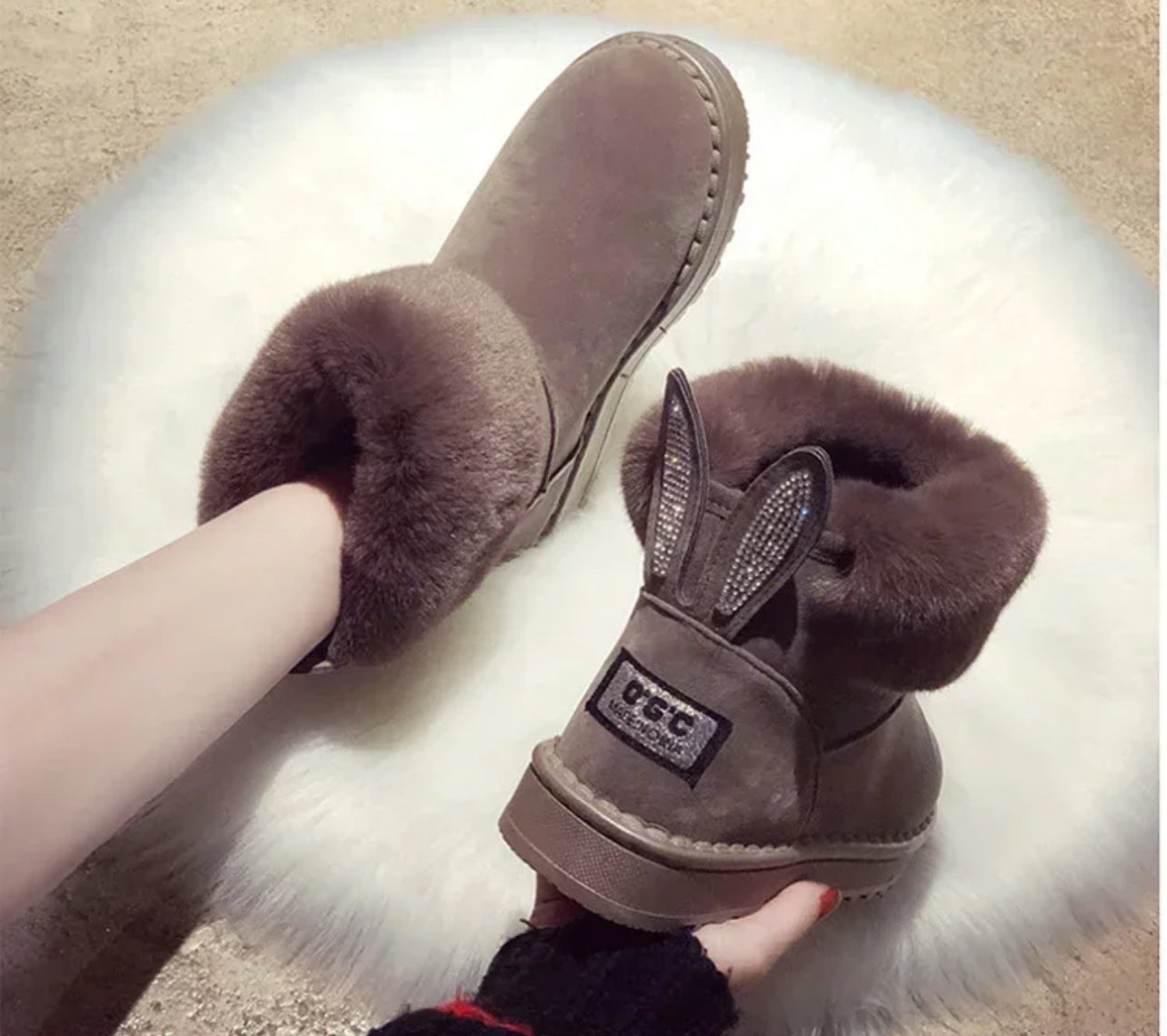 Women’s Snow Bunny Velvet Boots