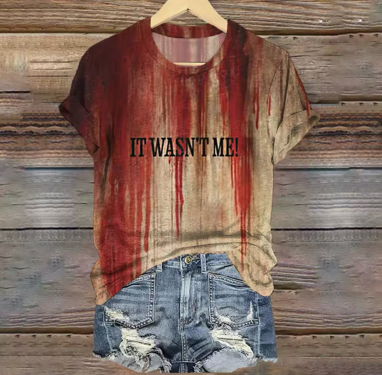 Camiseta de mujer con la frase "I'm Fine Bloody", estilo informal