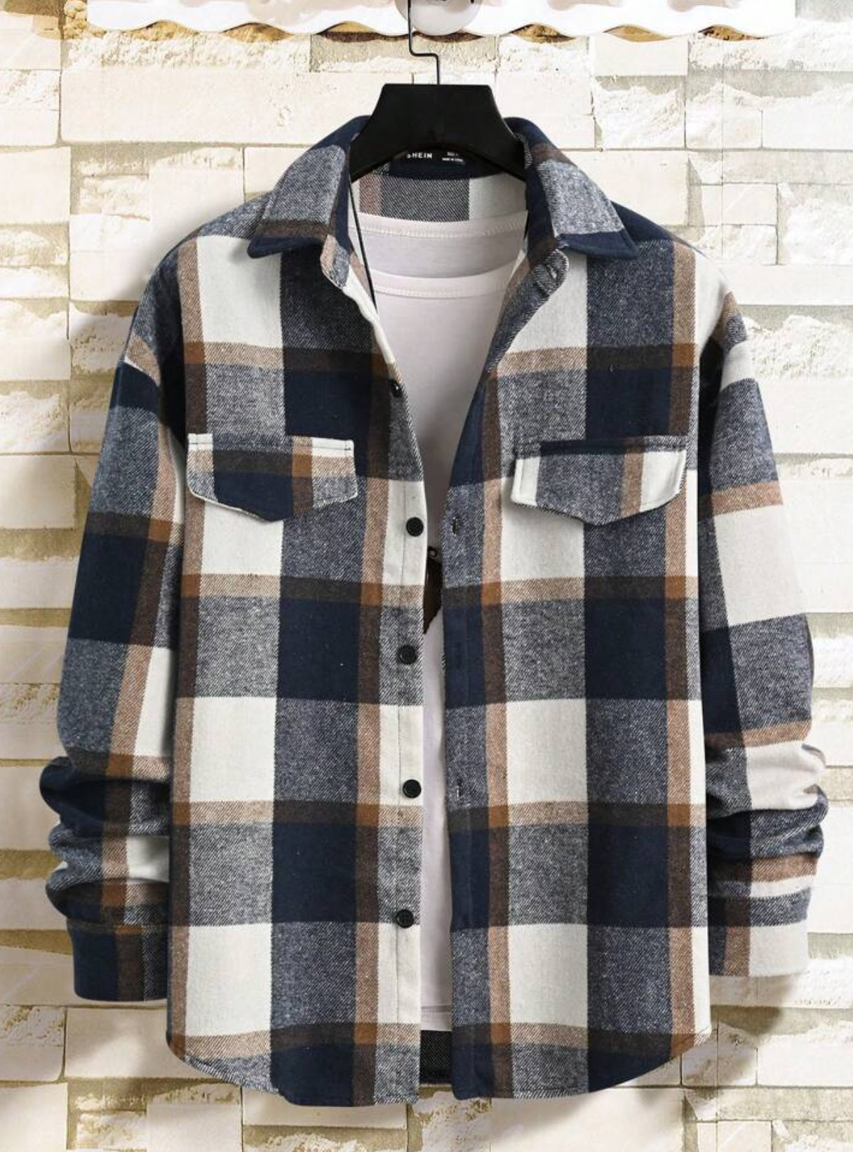 “Matthew” Loose Fit Men's, Plaid Flannel Button Down Shirt