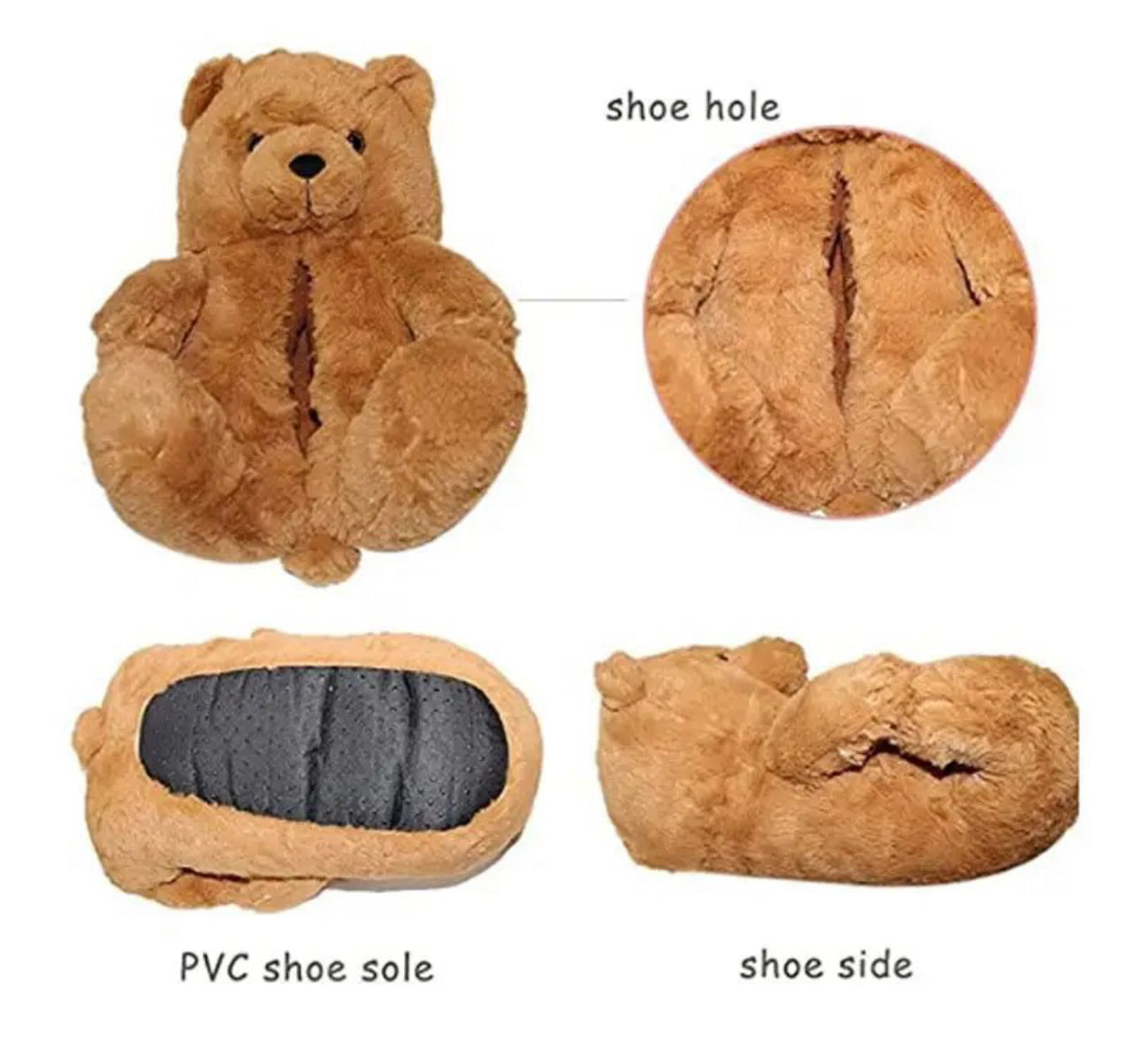 Modish Bear, Non-Slip Indoor Slippers, Posh ♥️ Mommies & Teens Collection