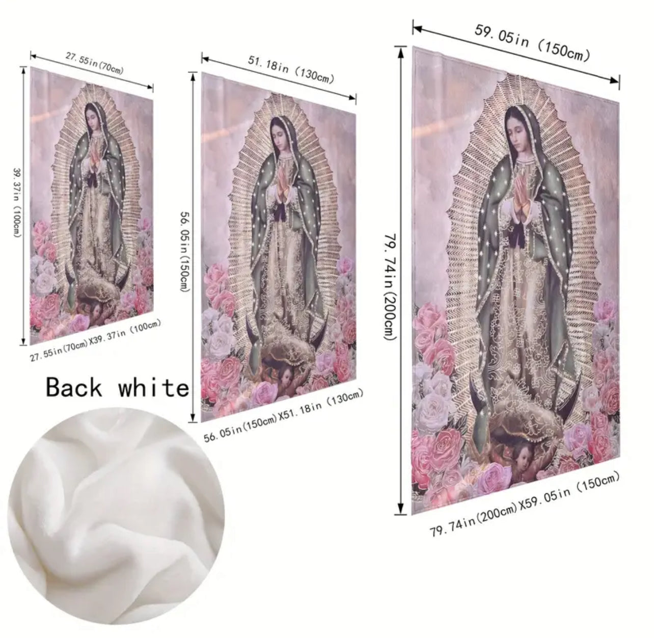 1pc Soft Warm Virgin Mary Pattern, Small Cover Blanket