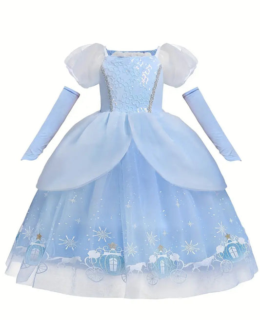 Conjunto de vestido y mangas de princesa de cuento de hadas: Cenicienta