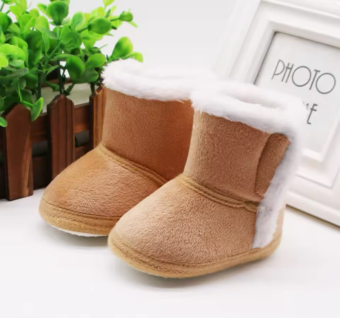 Warm Winter First Walkers Soft Sole Fur Snow Booties, Gender Neutral