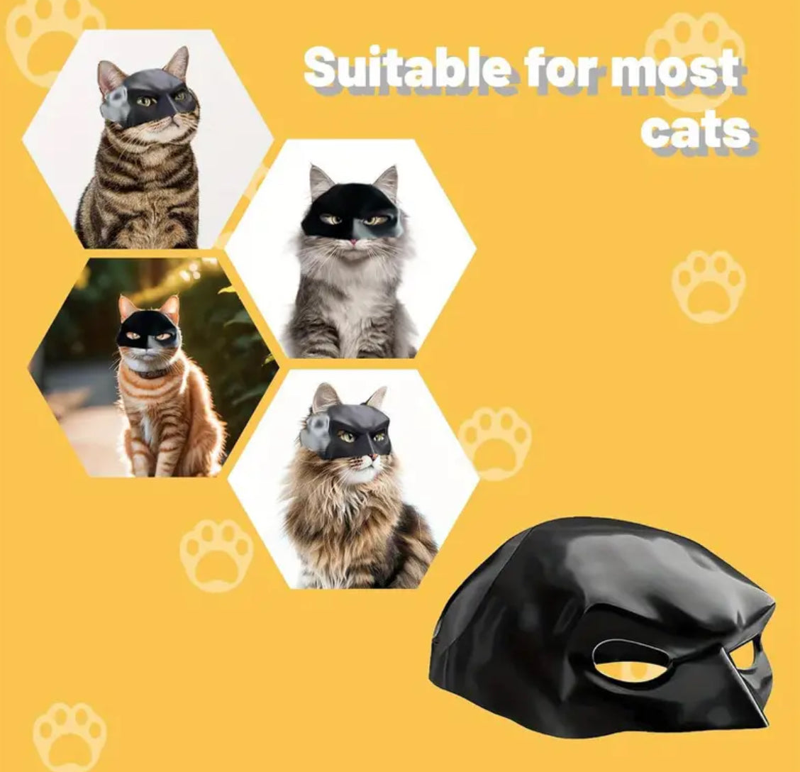 “Bat Cat” Cosplay Mask, Pet Costume Accessory, Suitable for Dogs, Cats & More