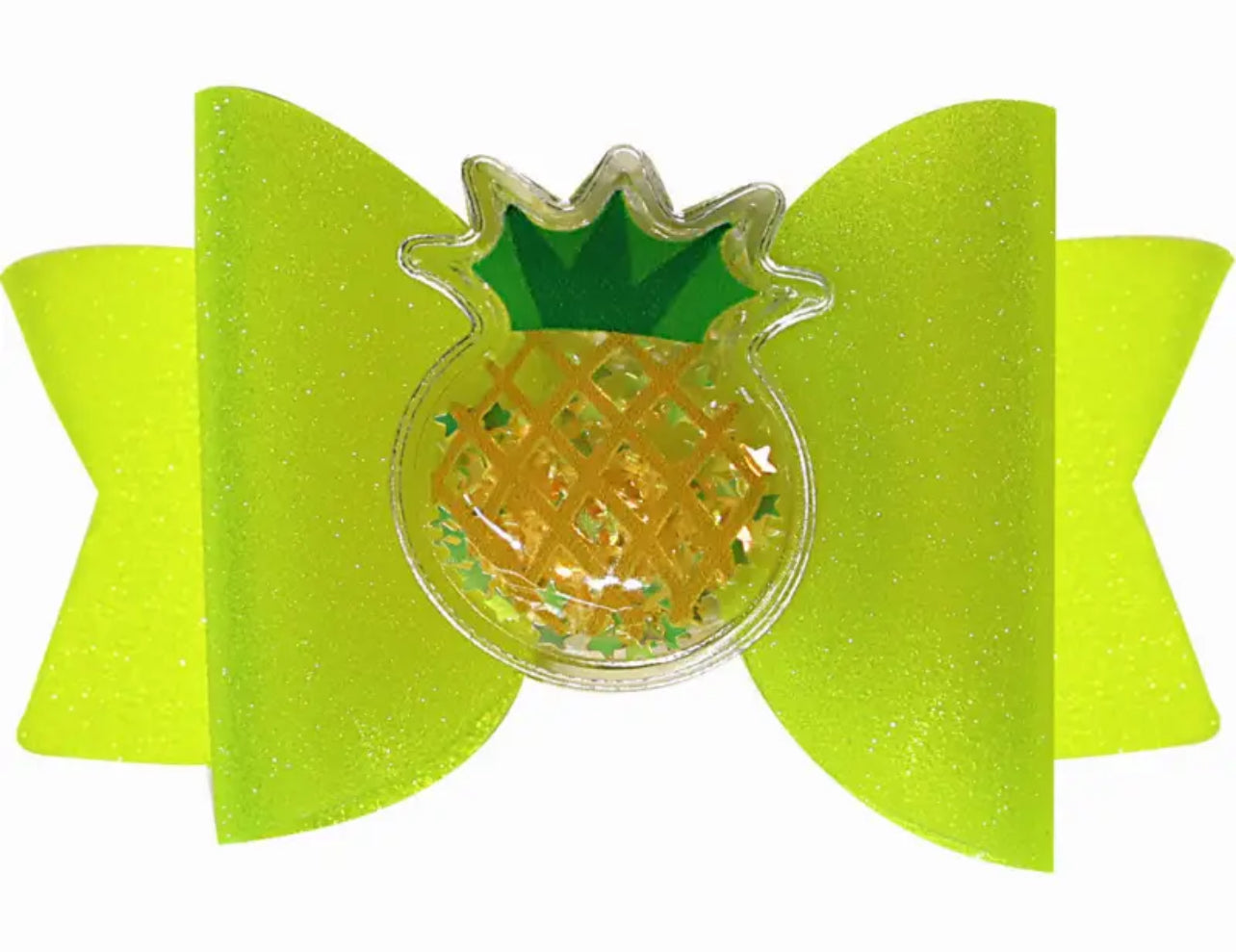 Waterproof Glitter Jelly Bows with Clips 3”