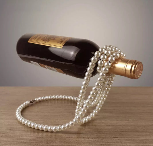 Creative Pearl Necklace Wine Rack, Luxury Hanging Suspension Wine Bottle Holder