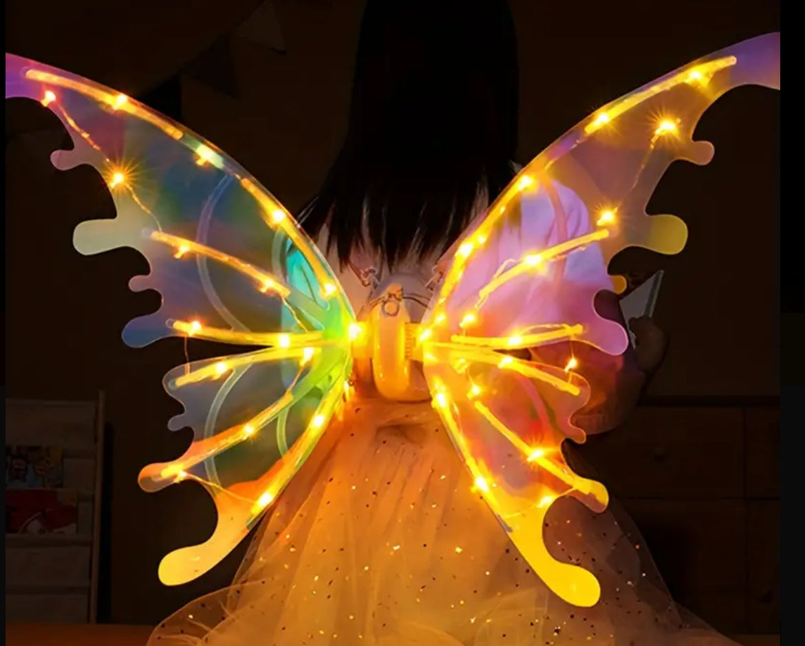 Luminous LED Fairy Wings, Color Changing LED Lights & Music