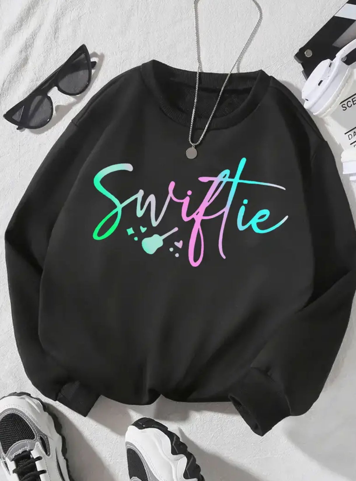 “Fashion SWIFTIE” Casual Comfy Round Neck, Sweatshirt, Youth