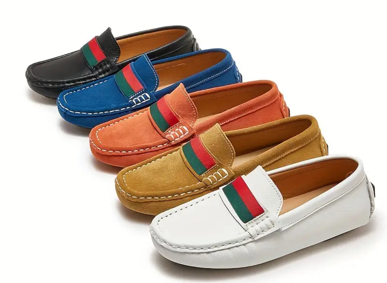 Boy's Loafer Shoes, Casual Slip-On Low Top