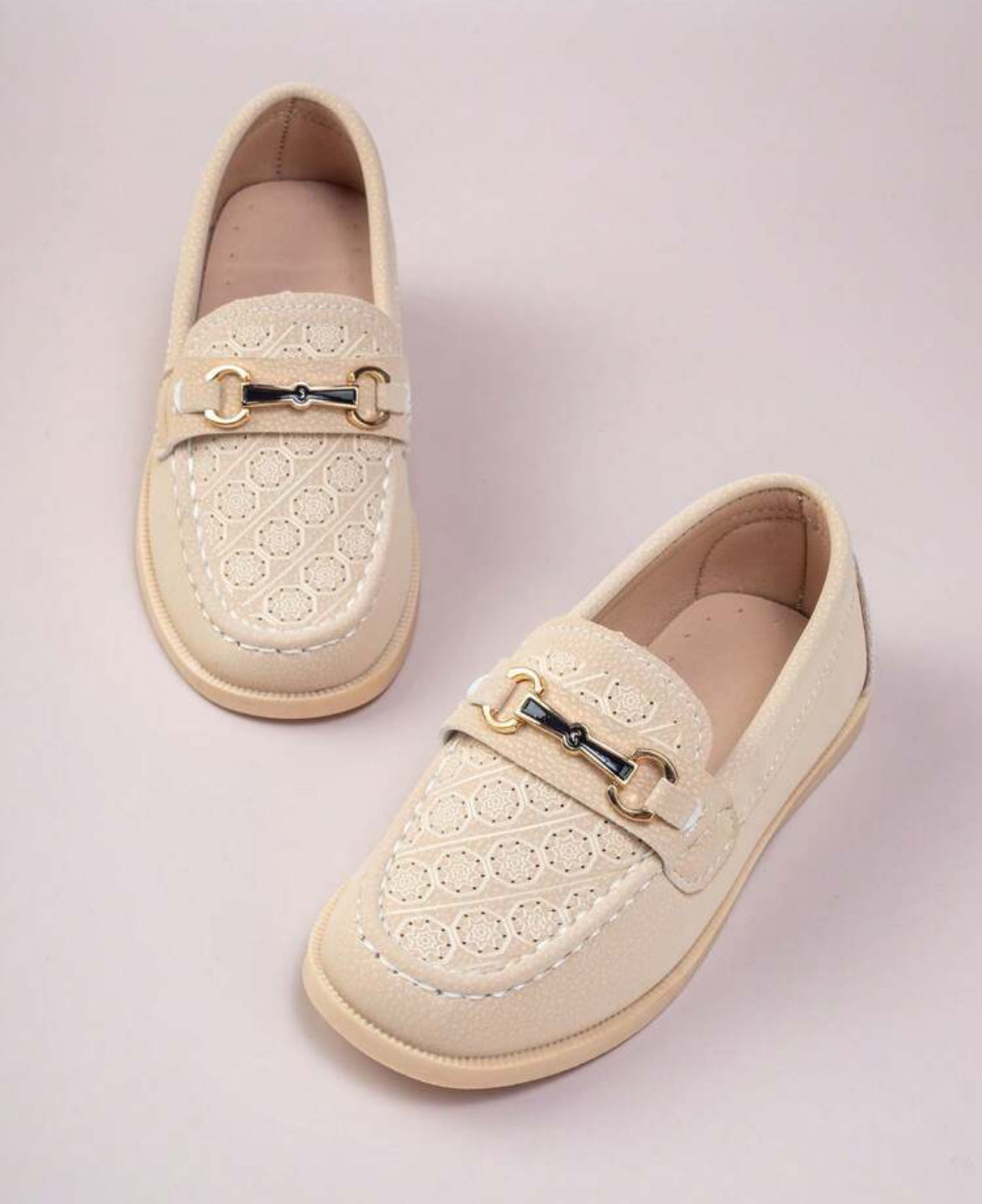 Boys Carved “Cream Casual” Loafers