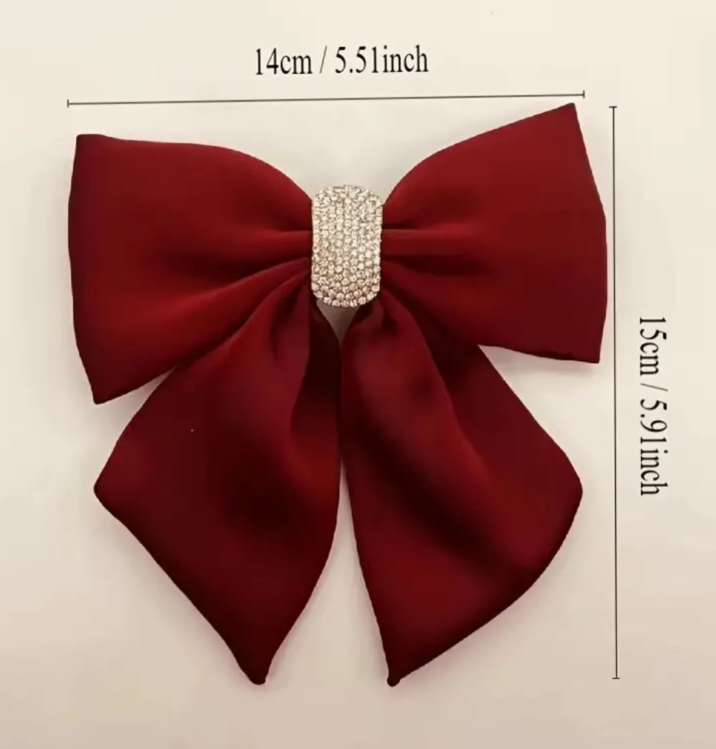 Sparkling Rhinestone Hair Bow, Clip