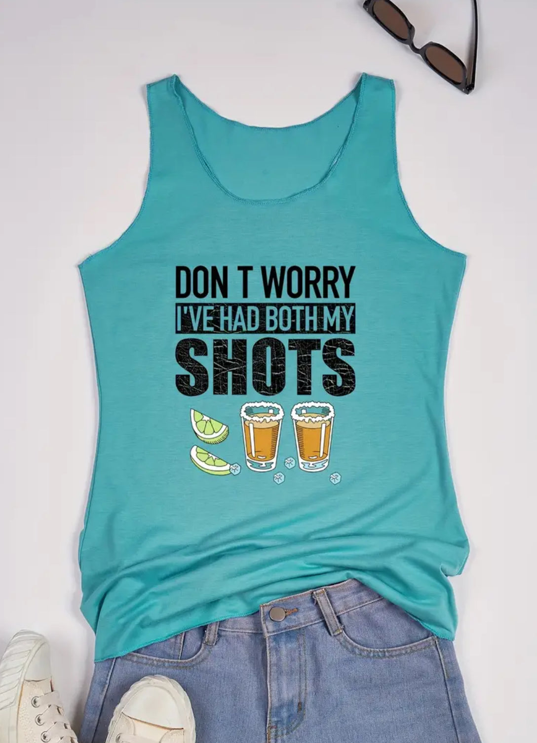 “Don’t Worry, I’ve had both shots” Loose Tank Top, Women’s