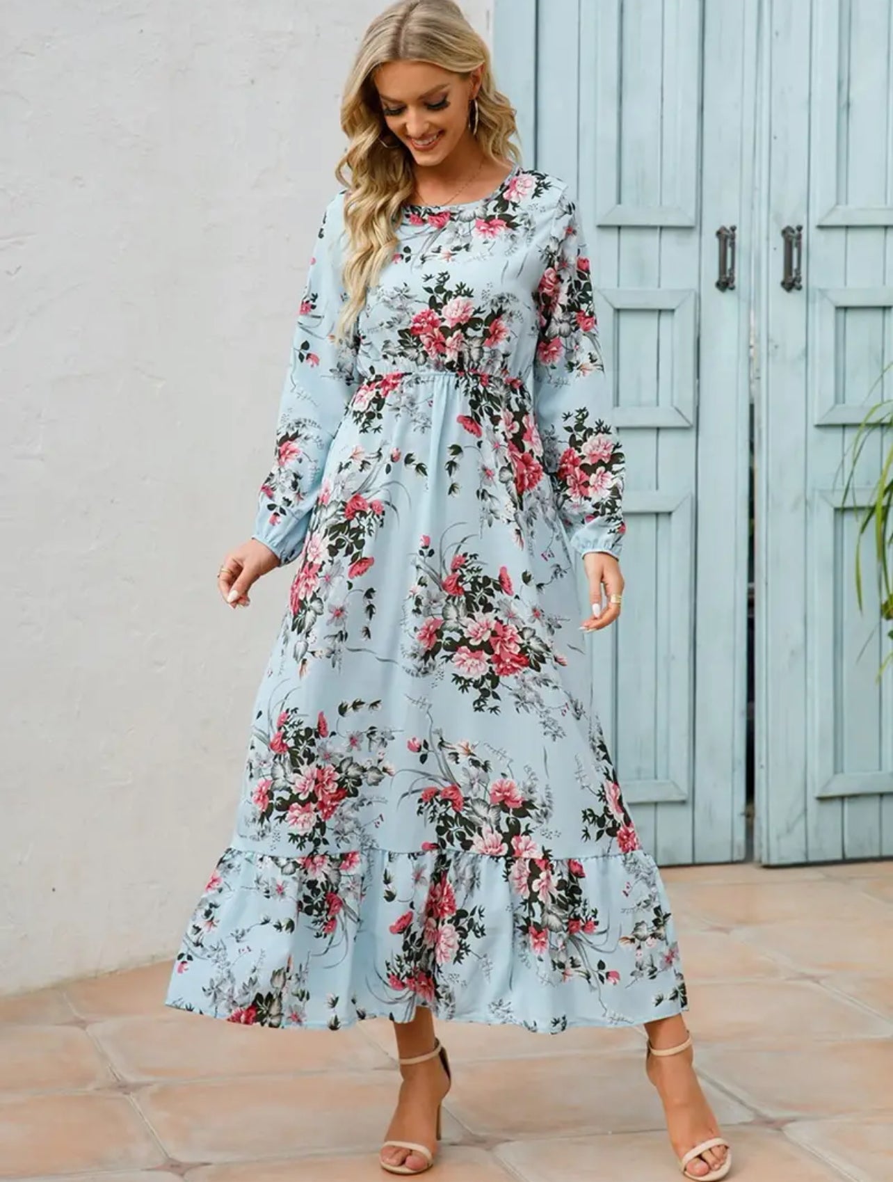 Floral Boho Long Sleeve Dress, Posh 💋 Collection