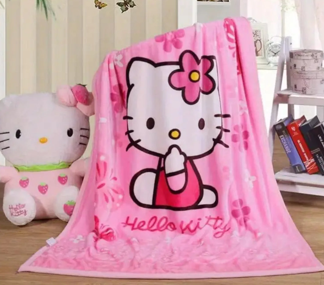 Sanrio “Cozy Up Warm And Cuddly” Blanket Featuring Hello Kitty