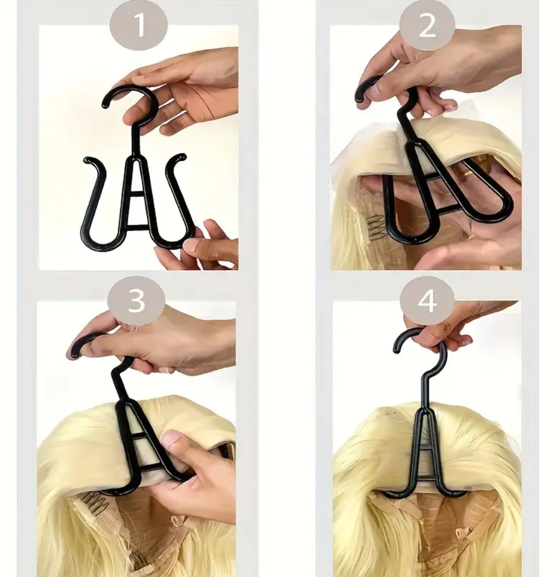 6pcs Wig Storage Bags with Hangers - Durable Hair Extension Organizers