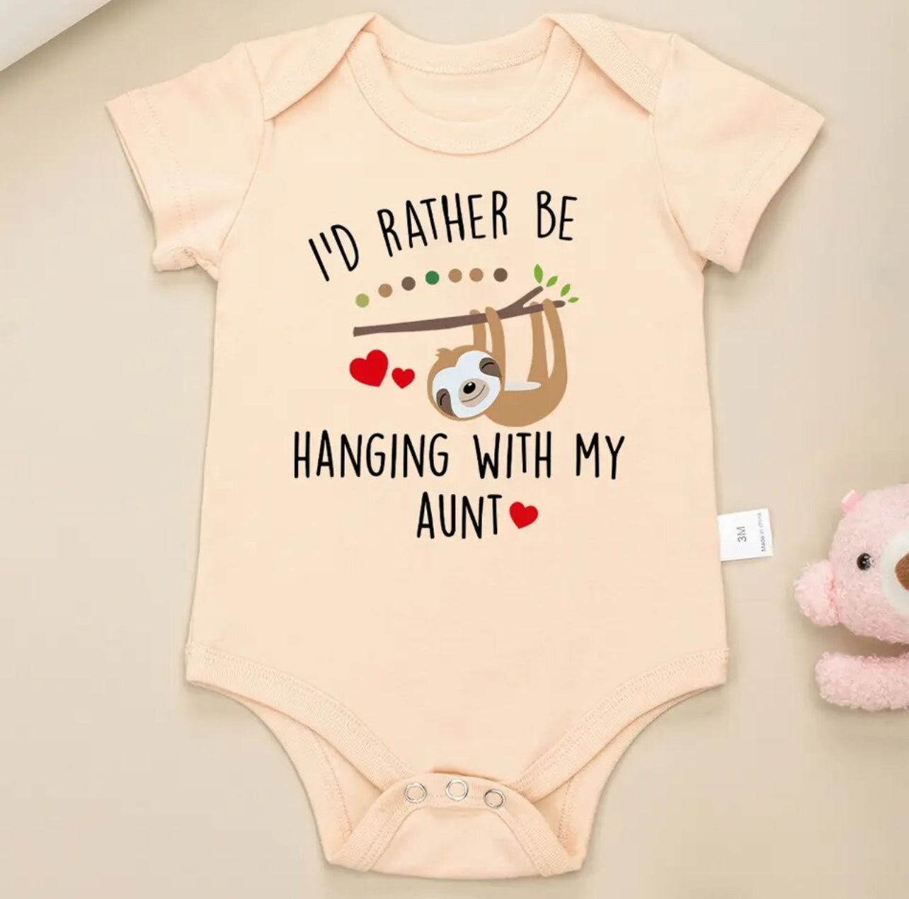 “I'd Rather Be Hanging With My Aunt” Fun Newborn Onesies