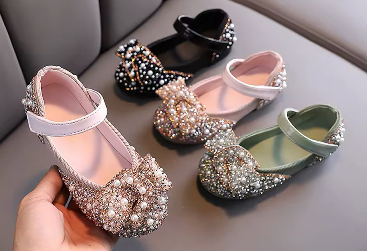 Girls ’Shine’ Pearl Rhinestones  Glam ✨ Shoes