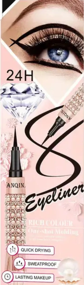 Rhinestone, Black Liquid Eyeliner Pen, Long Wear Waterproof