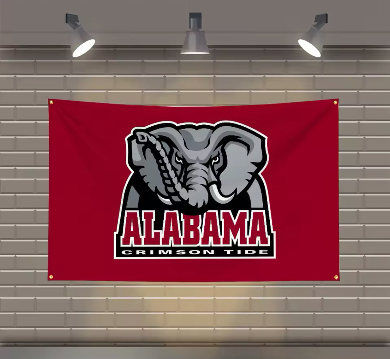 Bandera deportiva Crimson Tide de Alabama, para interior y exterior, con doble costura