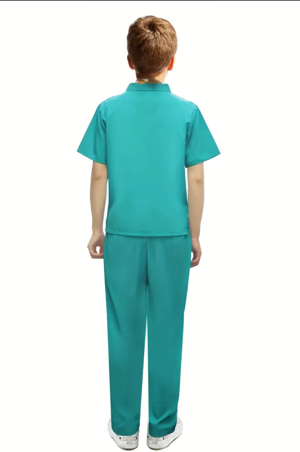 Kids Doctor Gown Costume, V-neck Top, Pants And Accessories