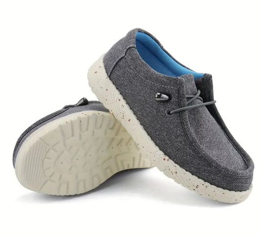 Mocasines casuales, cómodos y de color sólido “Canvas Cool” para niños