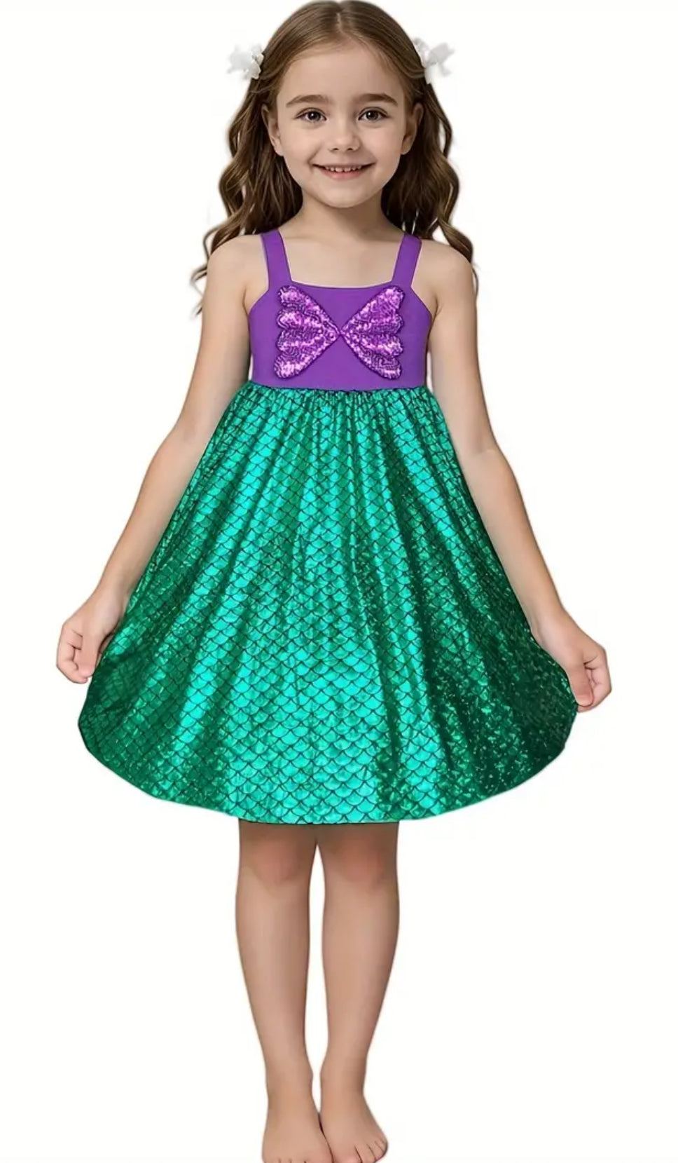 Girls Princess Themed Dress Up, Sleeveless Sequins Dress