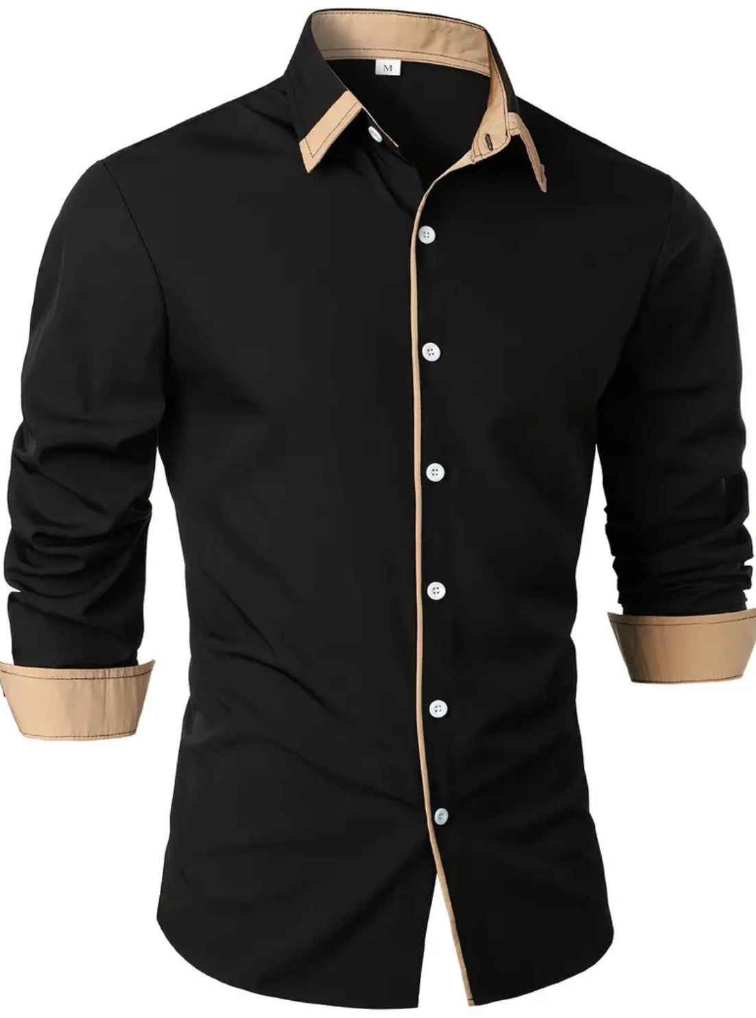 “Sugar Daddy’ Friendsgiving” 🎩 Button-Down Shirt - Long Sleeve, Contrast Detail, Men’s