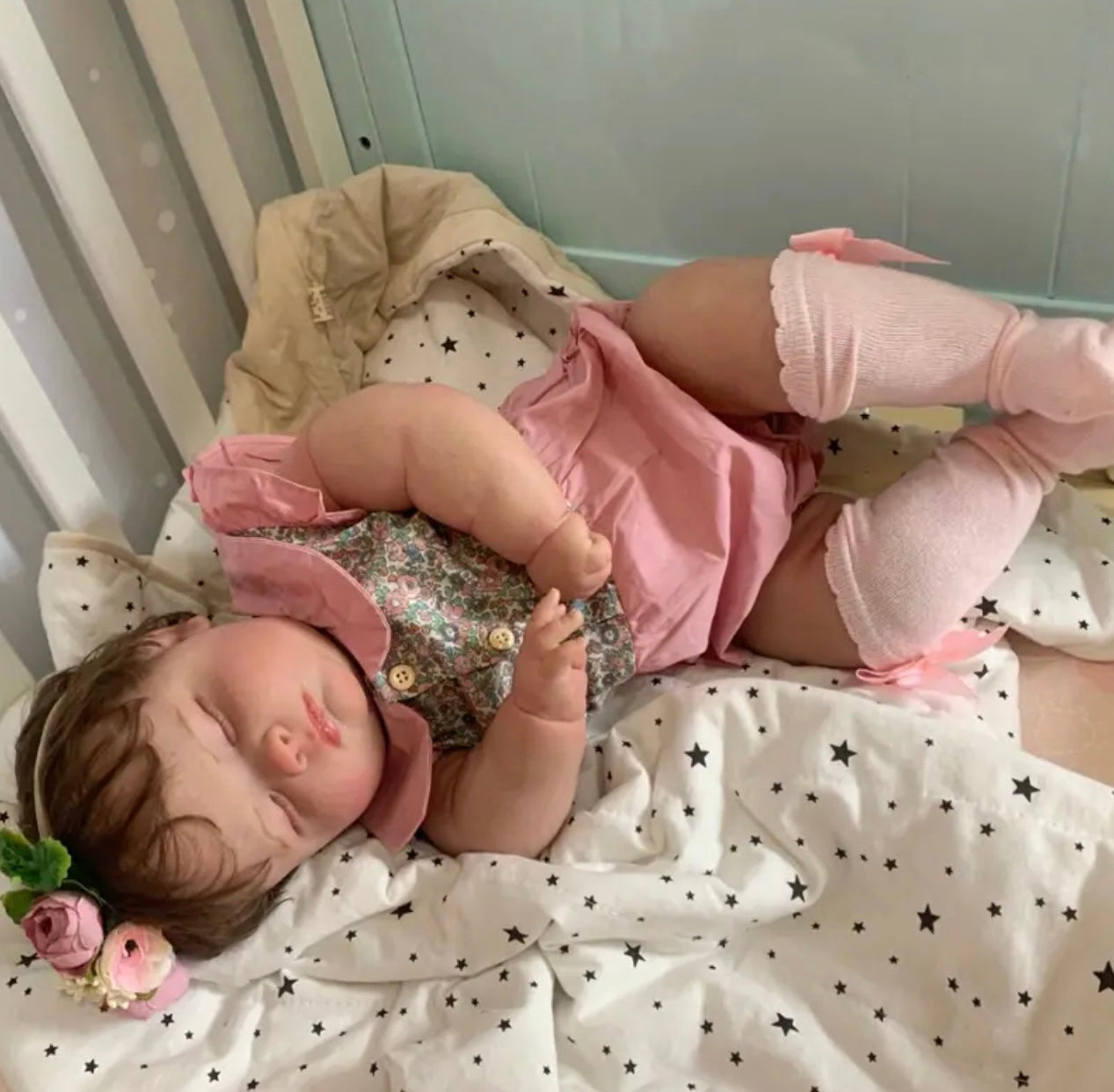 “Rose” 24inch Sleeping Reborn Baby Doll With Soft Silicone Skin, Newborn