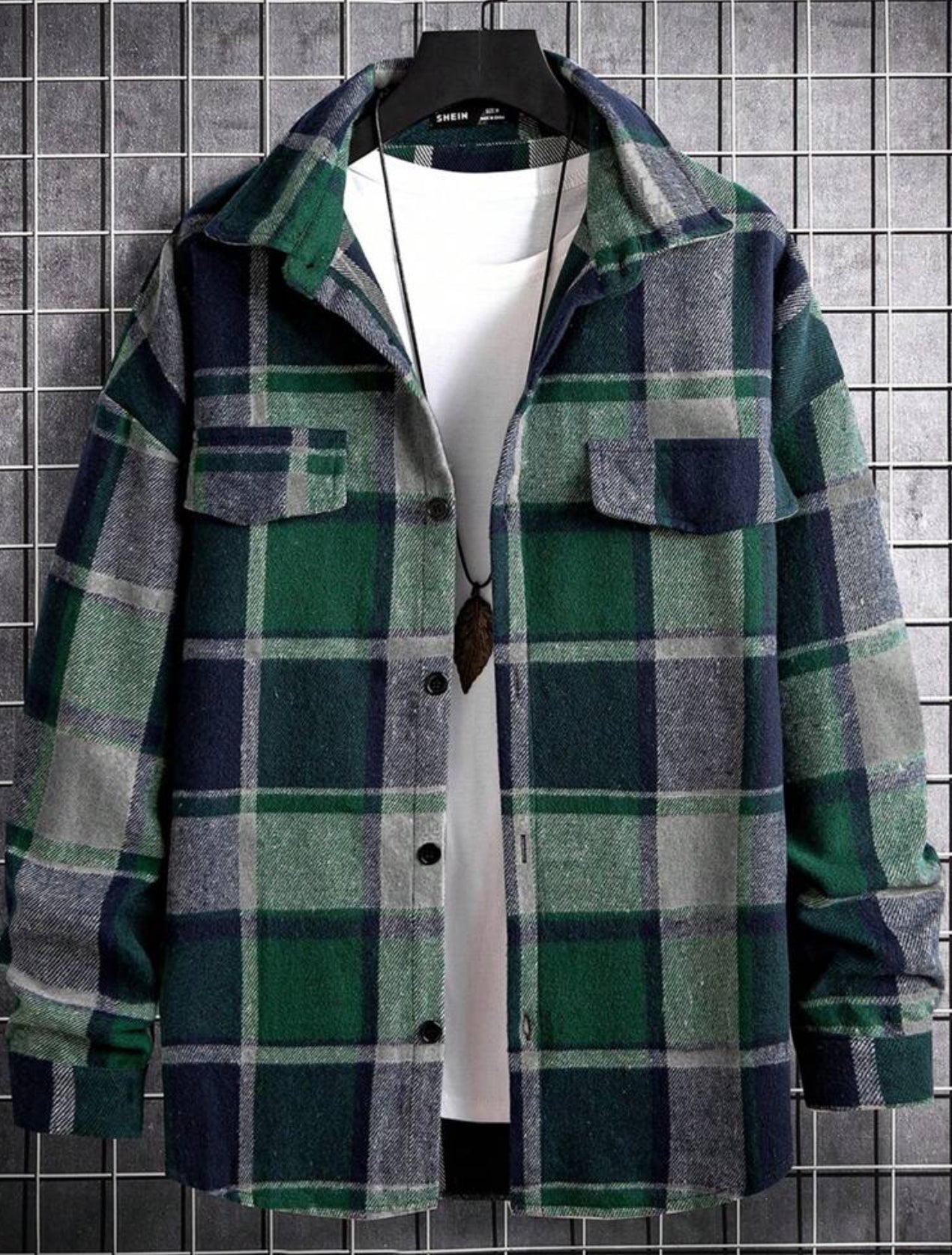 “Matthew” Loose Fit Men's, Plaid Flannel Button Down Shirt