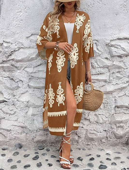 ‘Boho Kimono’s | Off-Shoulder Loose With Split Hem