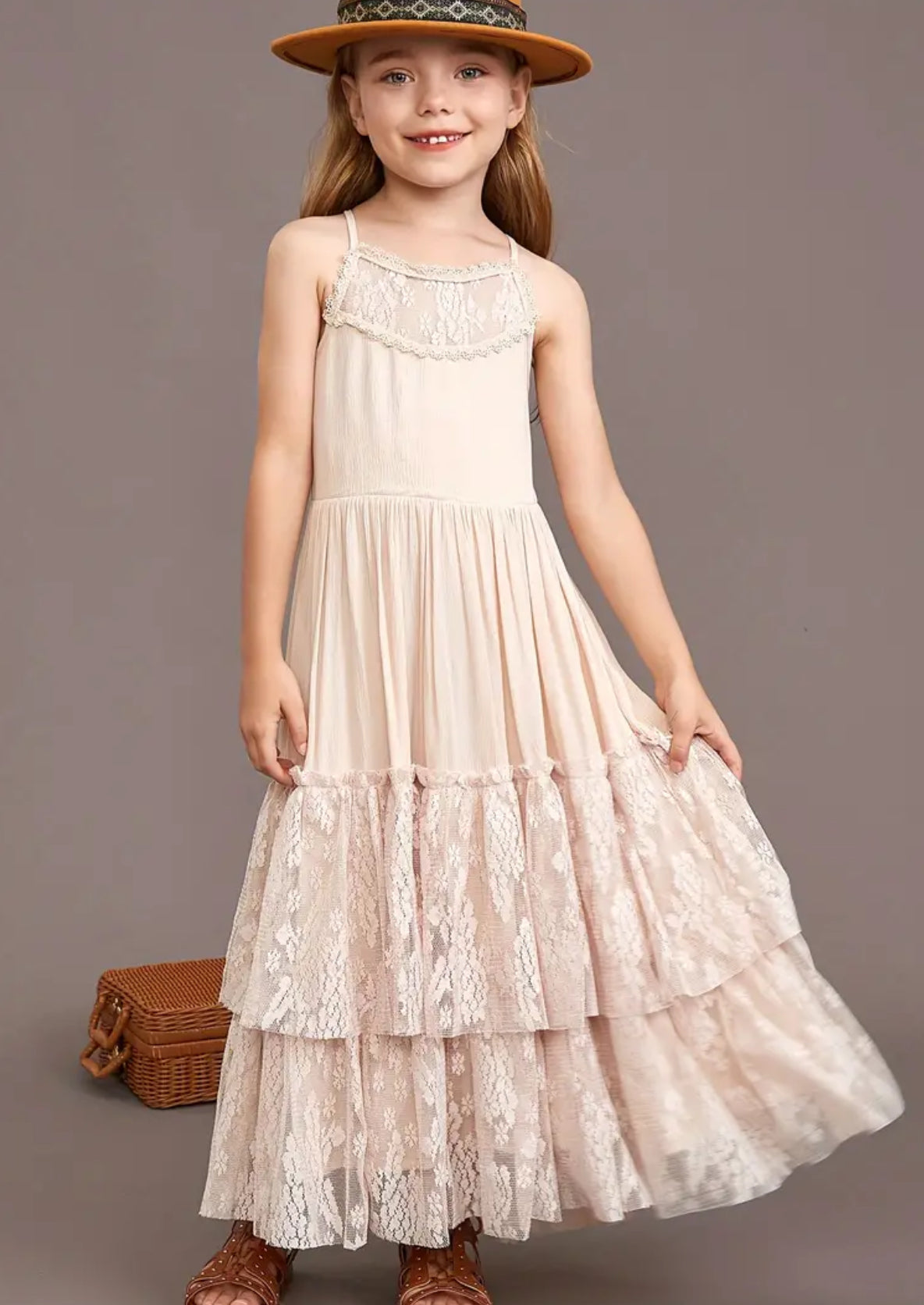 “Southern” Gorgeous Flowy Lace Dress, Youth