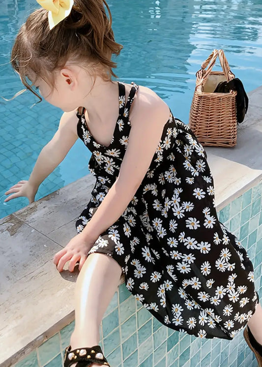 Girls Daisy Floral Sleeveless Dress