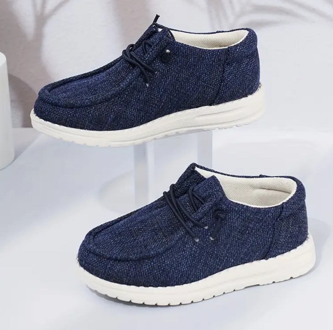 “ Trendy Canvas” Casual Comfortable Solid Color Loafer Shoes For Boys