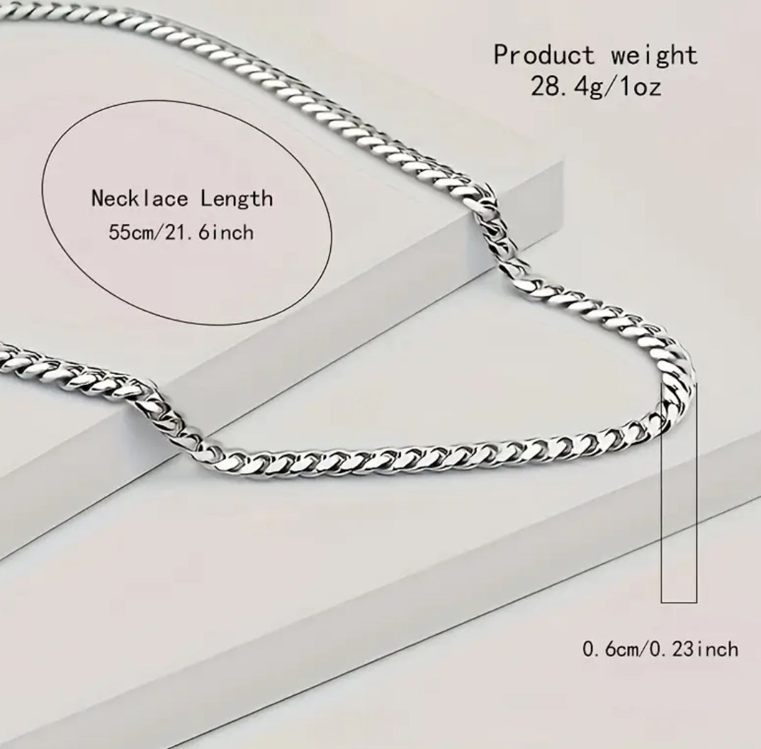 ‘To My Man’ Stainless Steel Link Chain Necklace + Card & Box