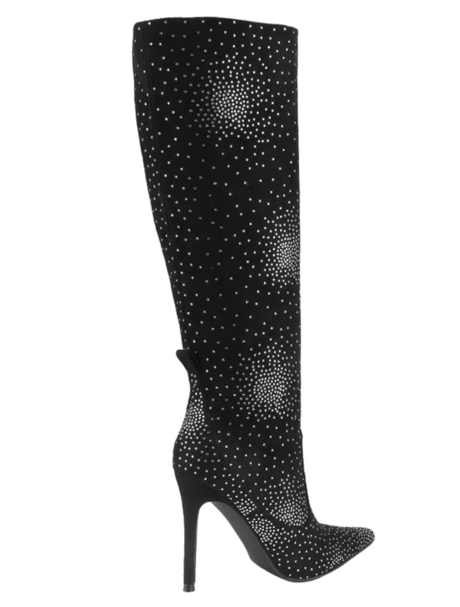 “Slay” Slanted Knee High Boots, Posh Mommies 💋 Collection