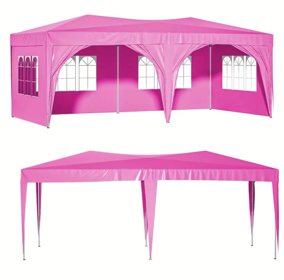 10'x20' Pop Up Canopy Tent with 6 Sidewalls, Ez Pop Up Outdoor Canopy