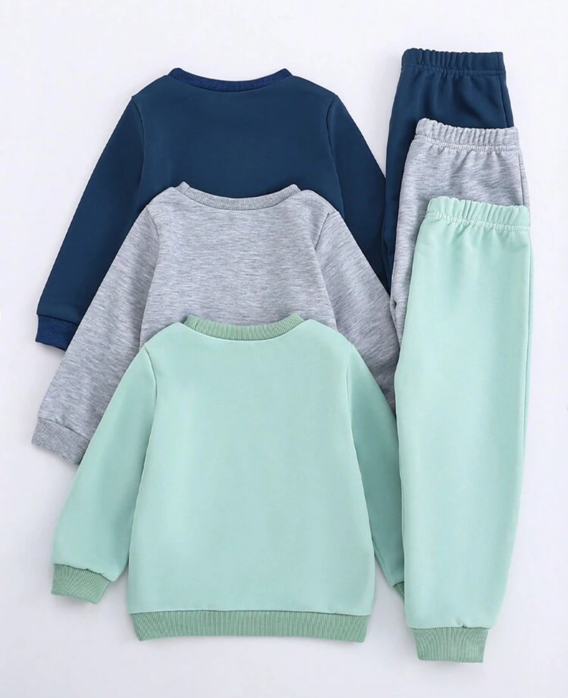 6pcs/Set, Round Neck Long Sleeve Hoodie And Pants, Suitable For All Seasons, Gender Neutral