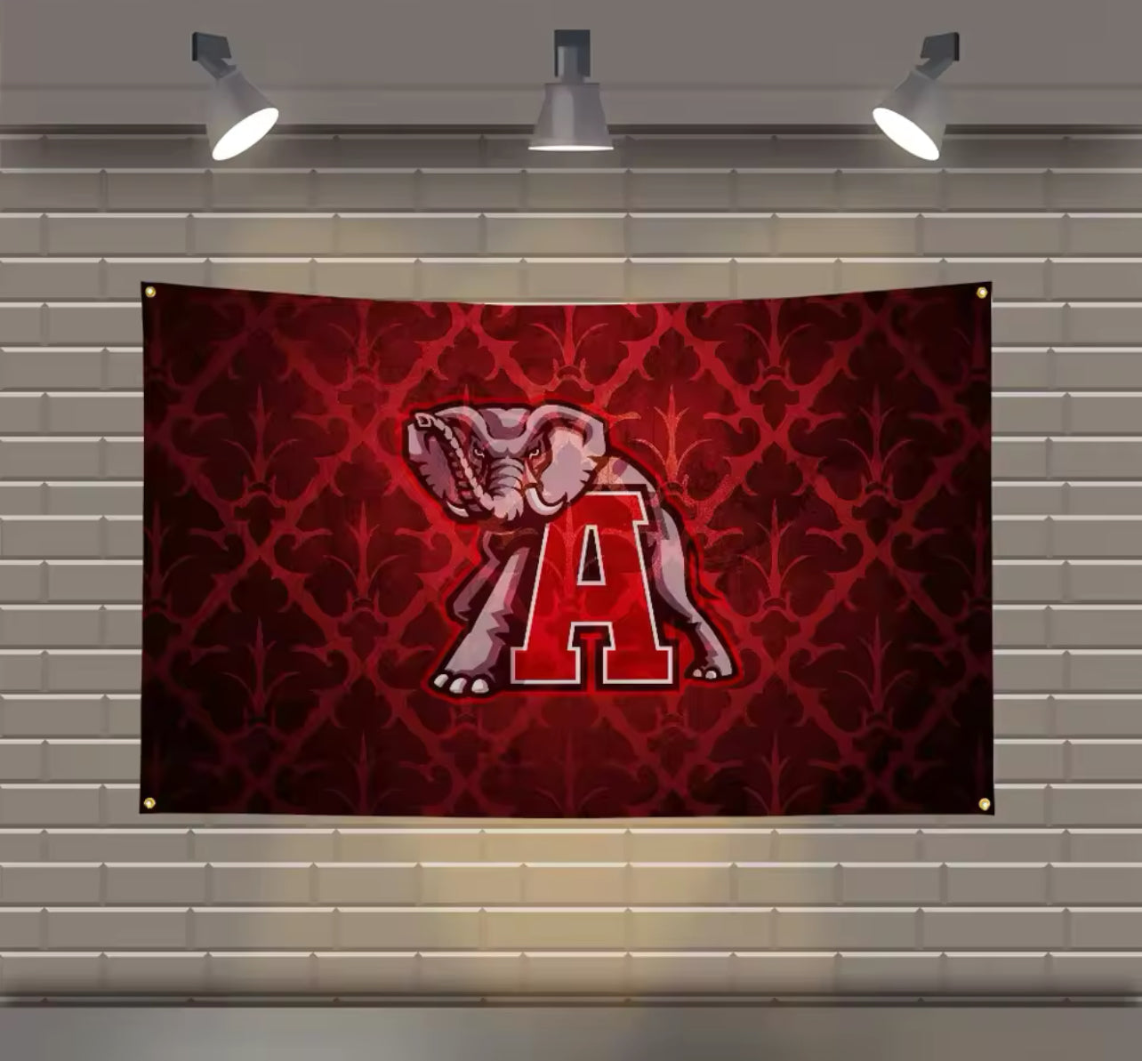 Bandera deportiva Crimson Tide de Alabama, para interior y exterior, con doble costura