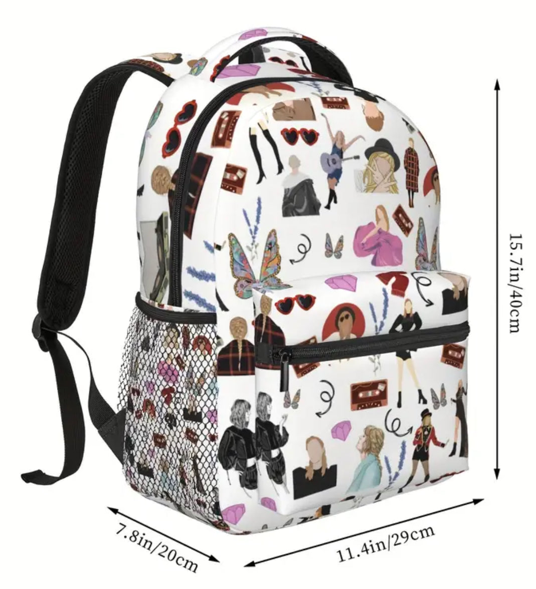 “Swifties Backpack” Music Singer Lovers, Large Capacity School/Laptop/Carry Bag