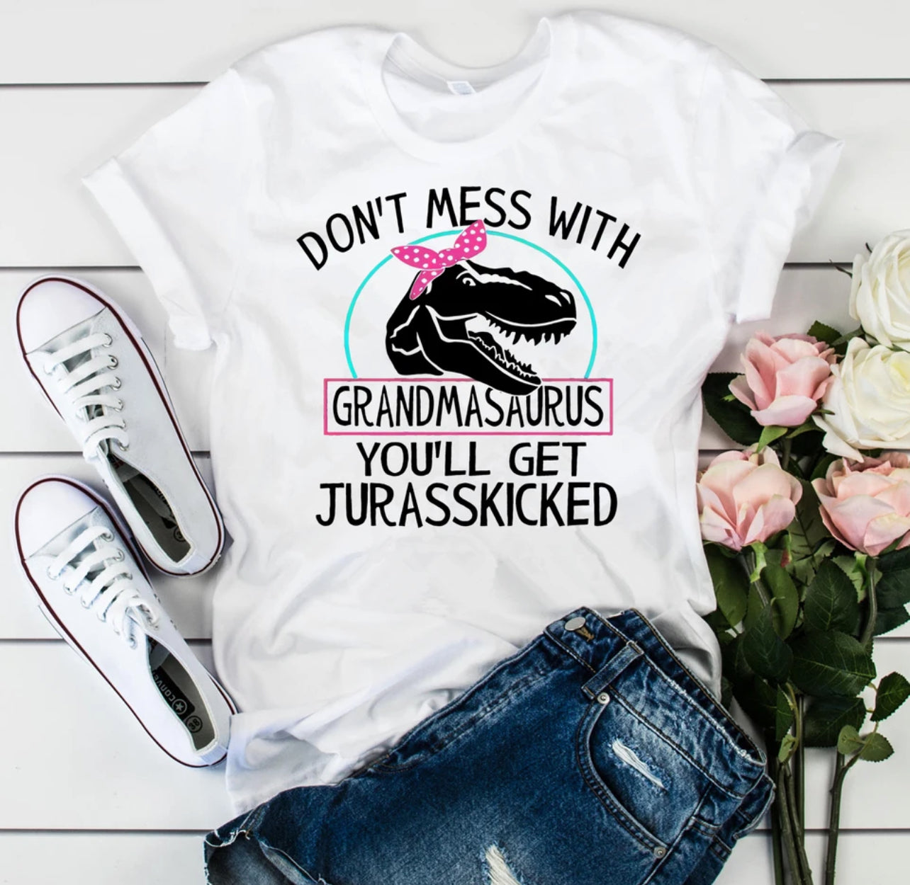 Grandmasauras , Print Tee Tops and other gift ideas