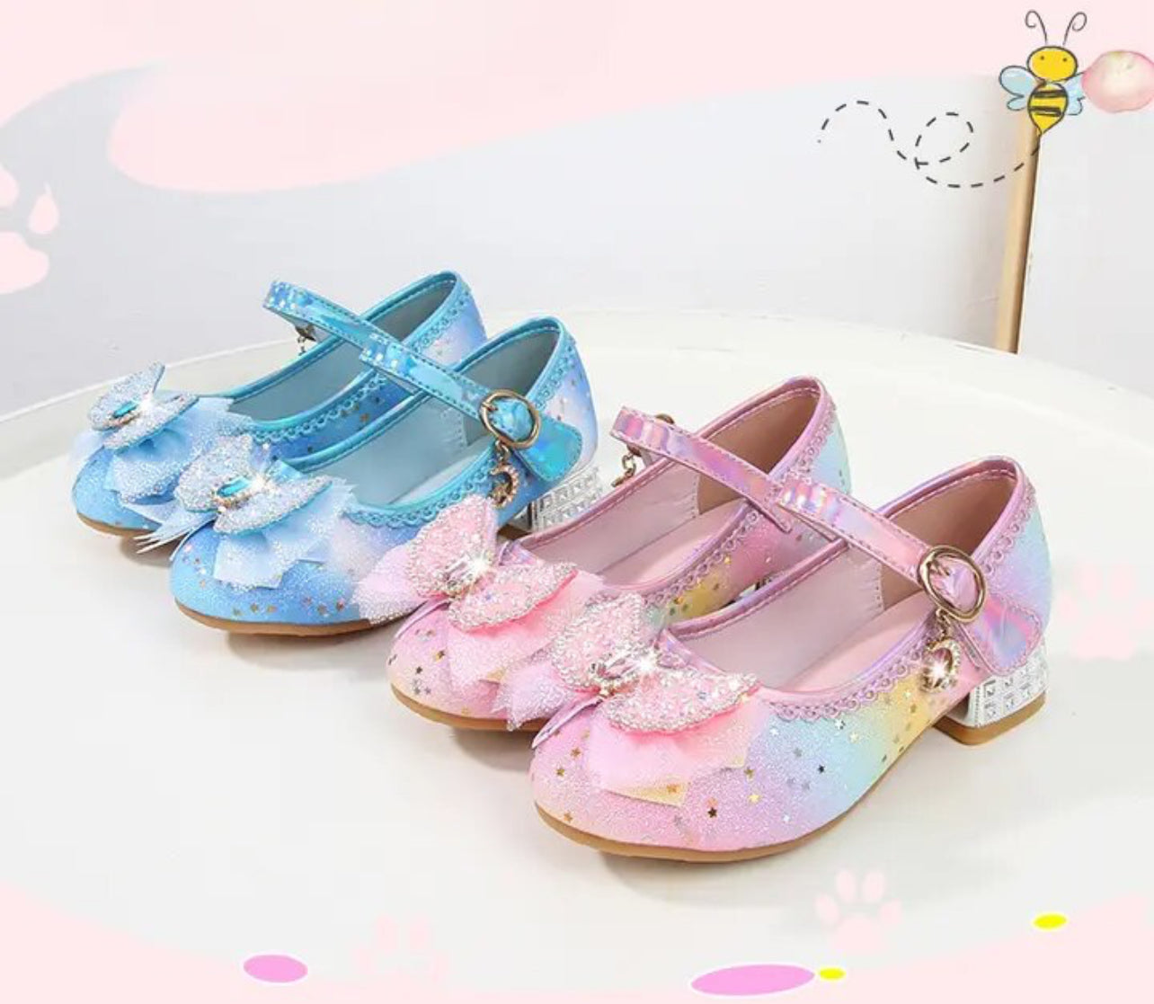 Moons & Stars, Princess Rainbow Glitter , Low Heel