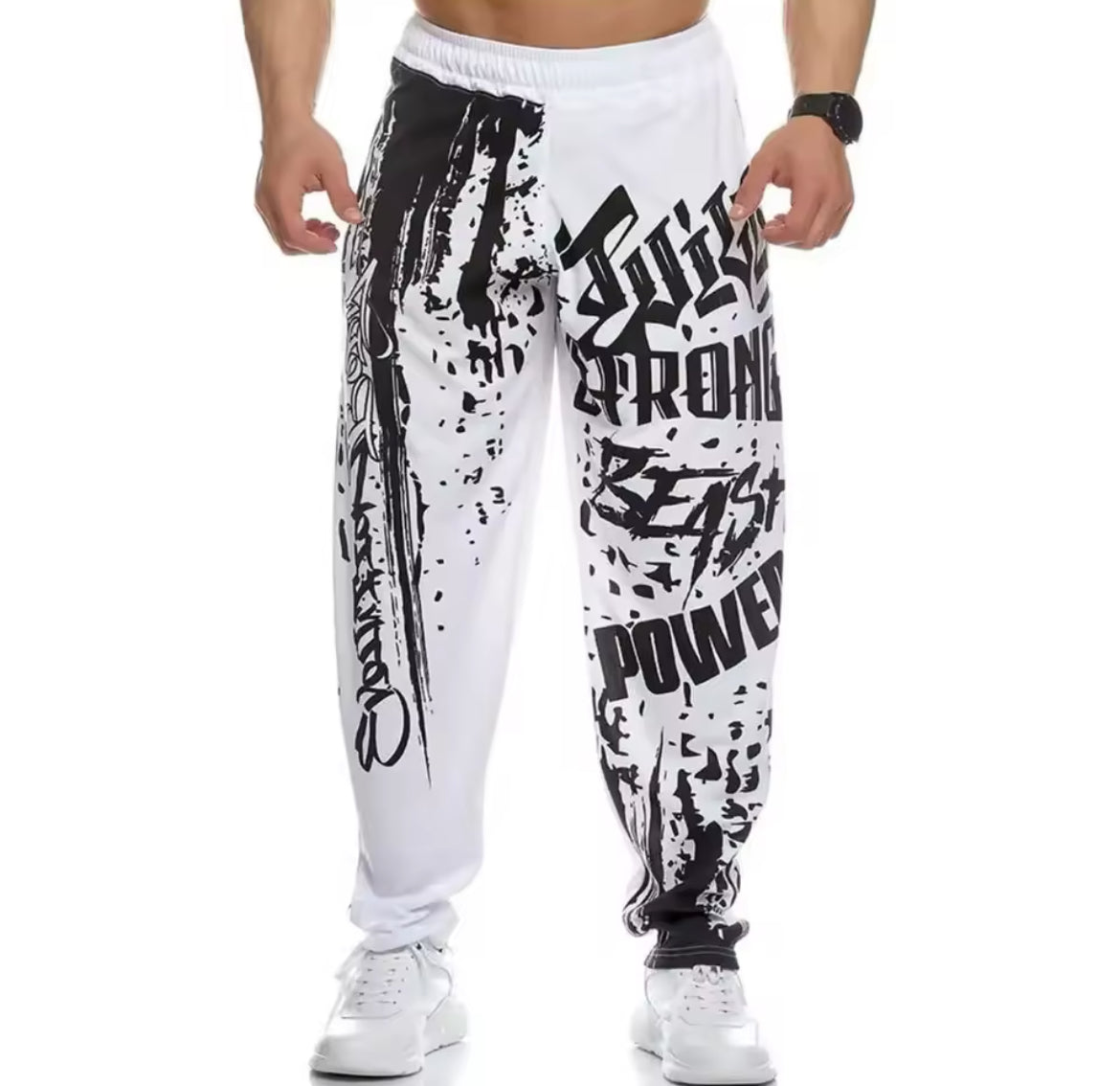 Bodybuilding, Mid Waist Hip-hop Joggers