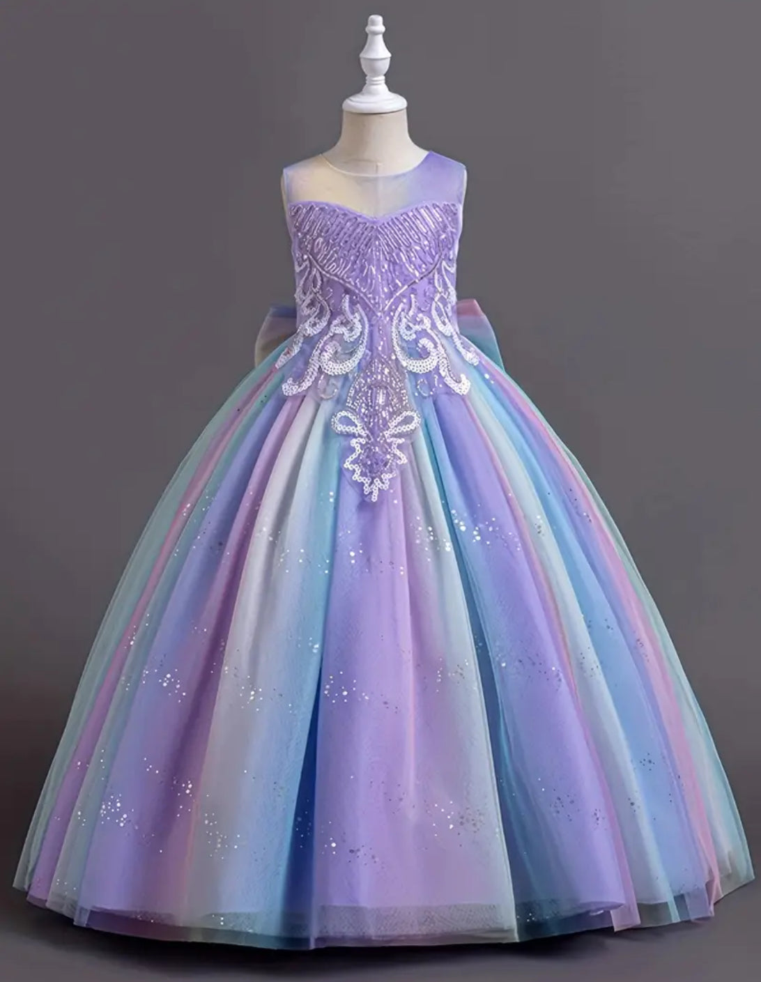 Lace & Tulle Rainbows & Bows Princess Dress