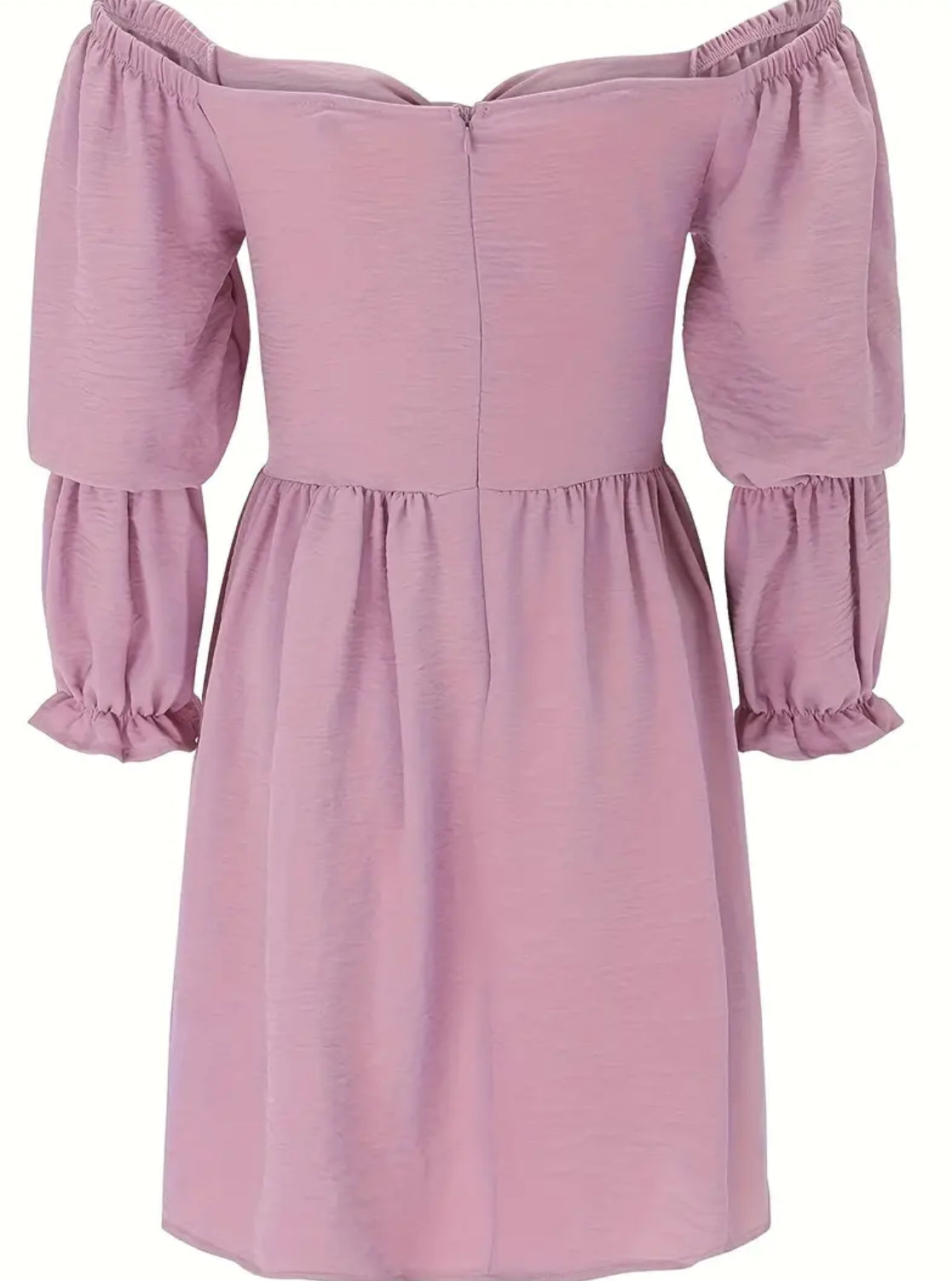 “Romeo” Off Shoulder, Solid Casual Dress