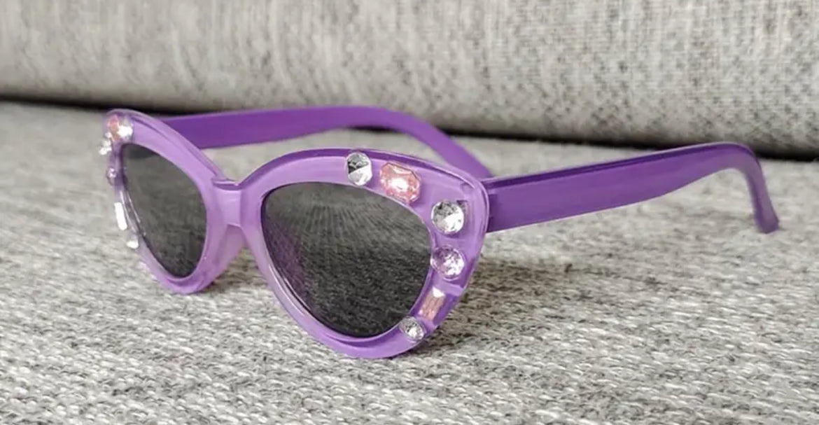 Girl's Y2K Diamond-set Fashion Glasses, Trendy Children's