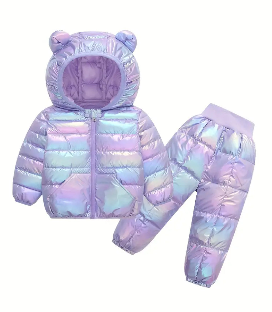 2-Piece ‘Sunshine Shimmers’ Toddler Winter Set, Hooded Jacket and Pants