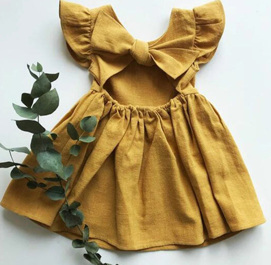 Vestido para niñas Essentials de “Kids Tales”, volantes en las mangas